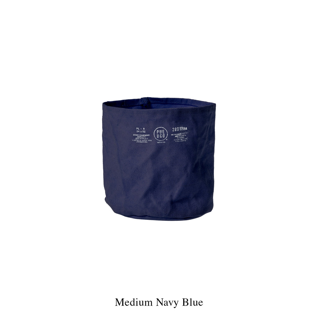 canvas pot cover medium navy blue design by puebco 1