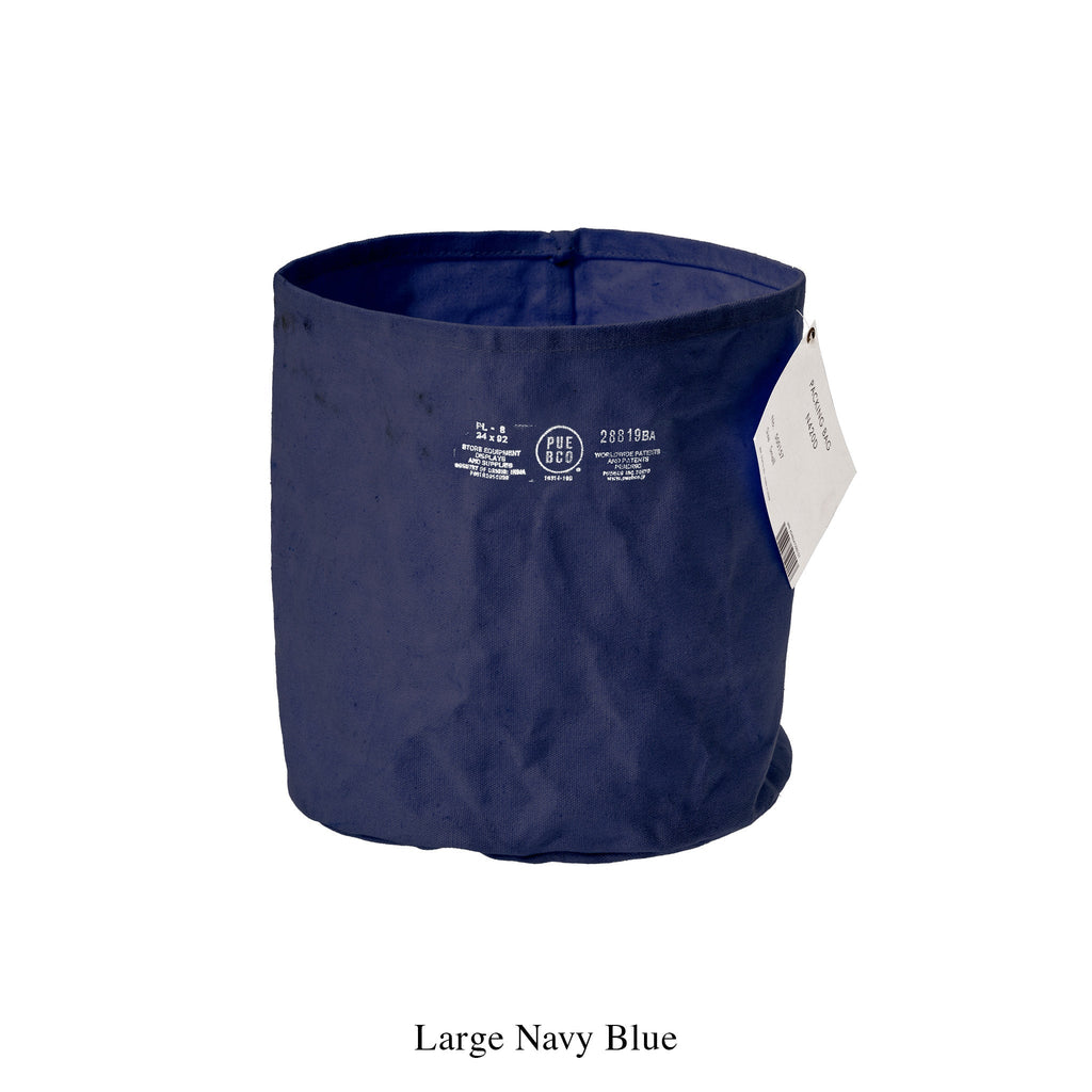 canvas pot cover large navy blue design by puebco 1