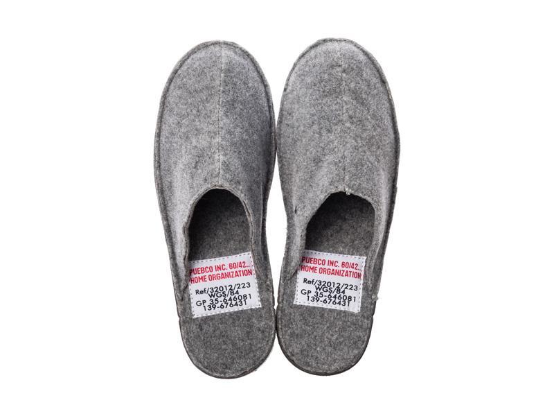 slippers large light gray design by puebco 7