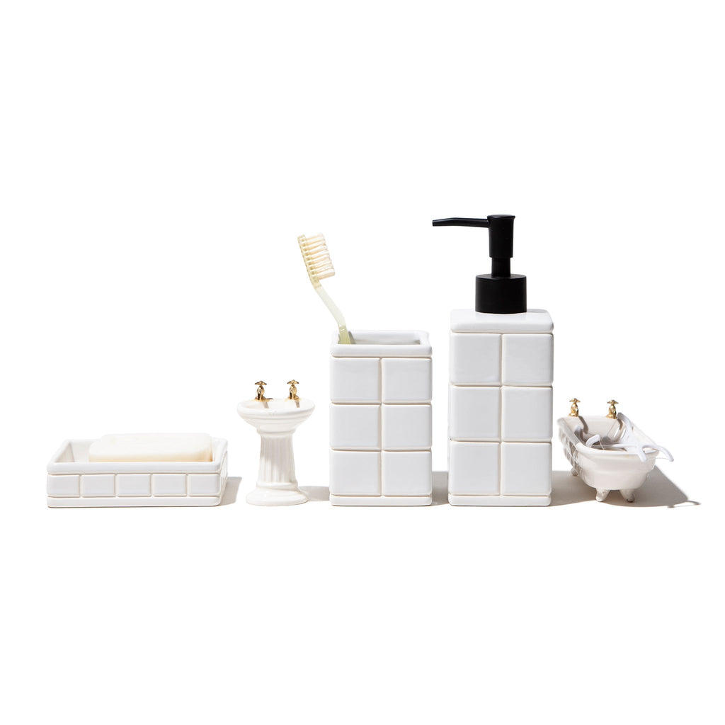 ceramic bath ensemble soap dispenser design by puebco 2
