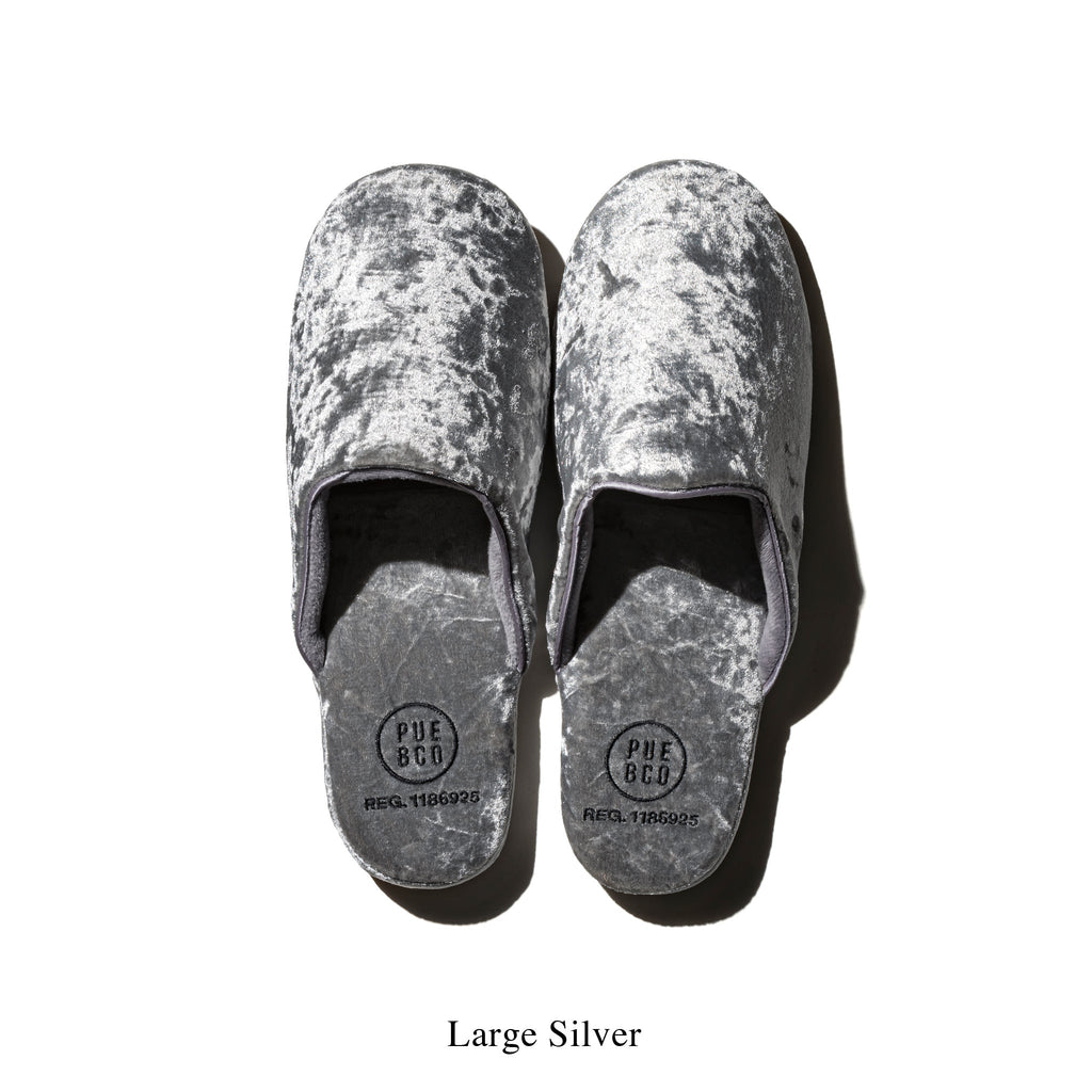 velvet slipper large silver design by puebco 4
