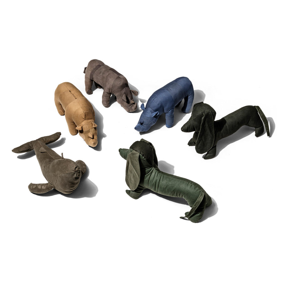 Vintage Fabric Stuffed Animal Dog Design By Puebco 1