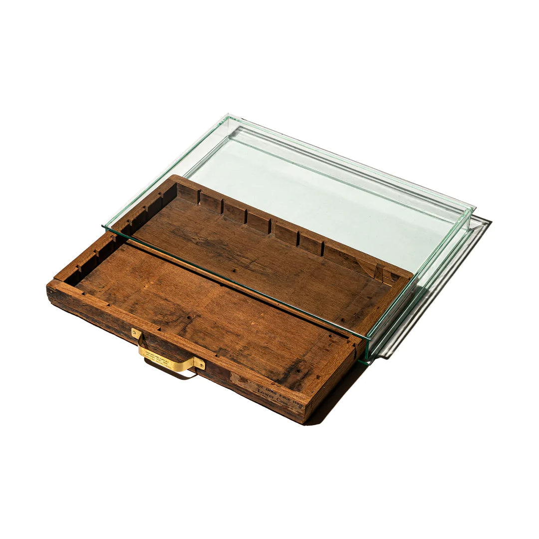 glass display case with vintage drawer 4