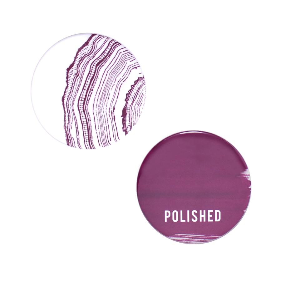 polished button mirror set design by odeme 1