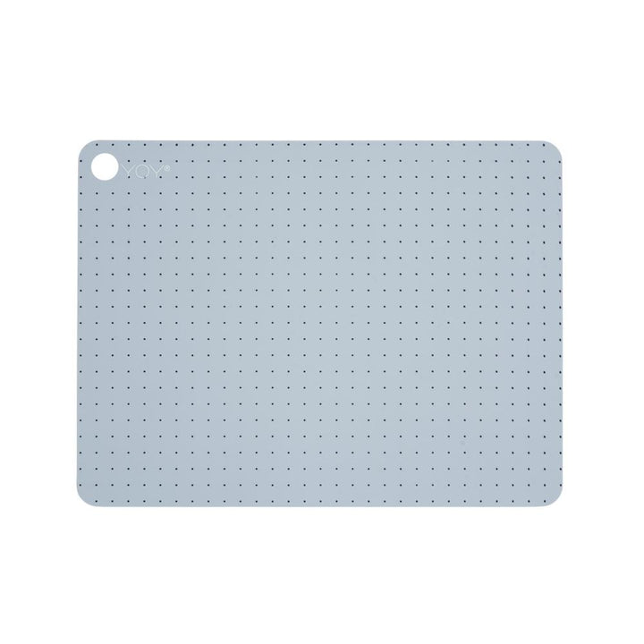 Pack of 2 Placemat Grid Dot in Pale Blue