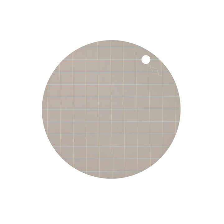 Set Of 2 Circle Hokei Placemats In Grey By Oyoy 1