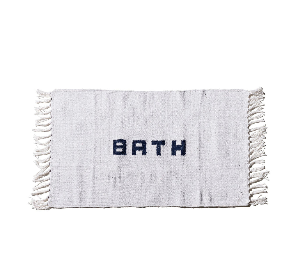 Handloomed Recycle Yarn Bath Mat By Puebco 110929 4