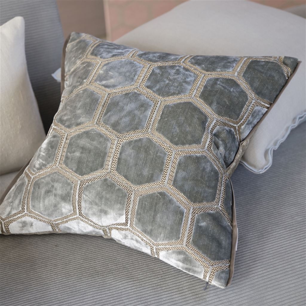 manipur silver decorative pillow by designers guild 3