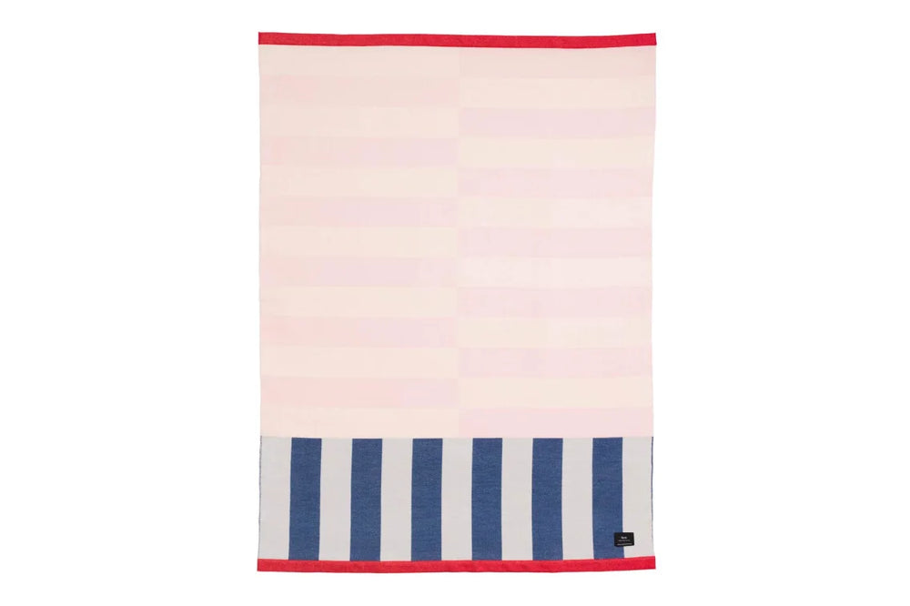 stripe pink blue throw 2