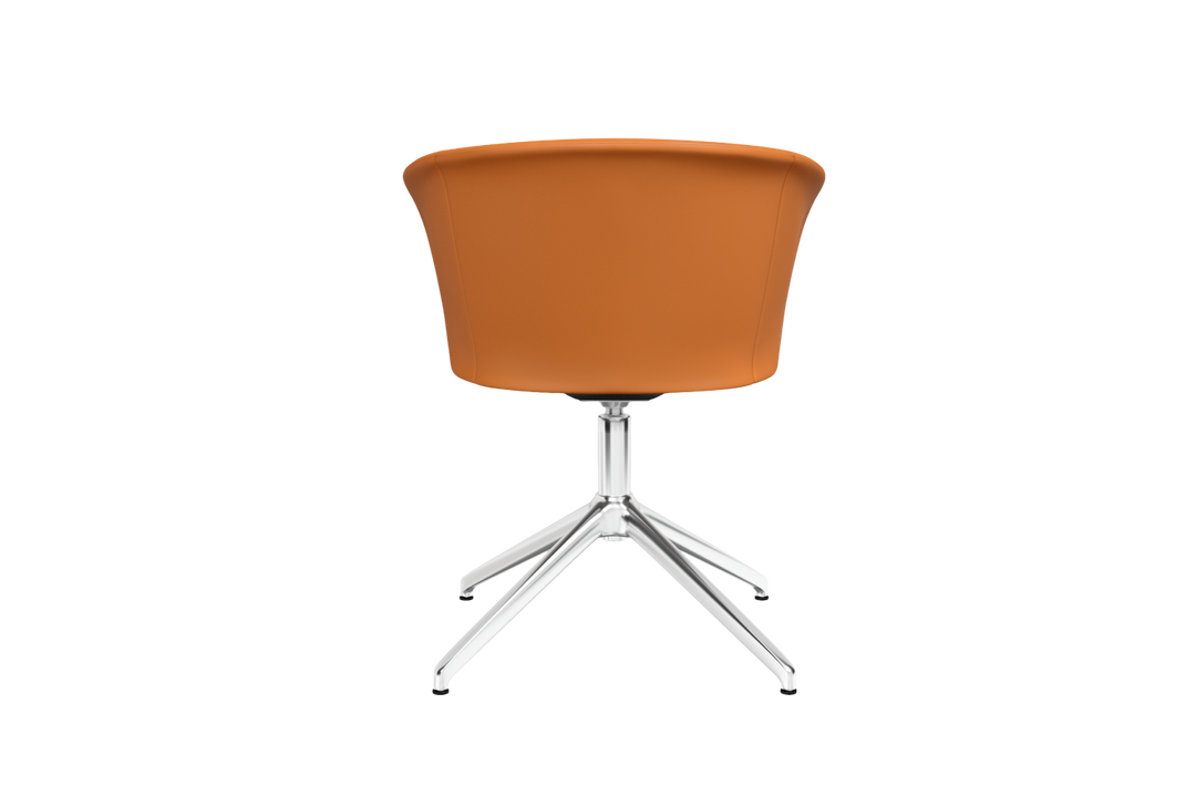 Kendo Cognac Leather Swivel Chair 4 Star Return Hem 20242 8