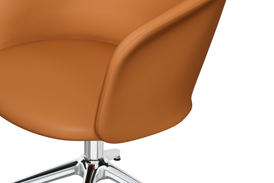 Kendo Cognac Leather Swivel Chair 4 Star Return Hem 20242 12