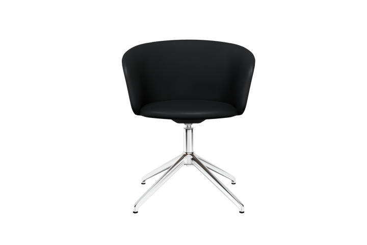 Kendo Black Leather Swivel Chair 4 Star Return Hem 20243 8