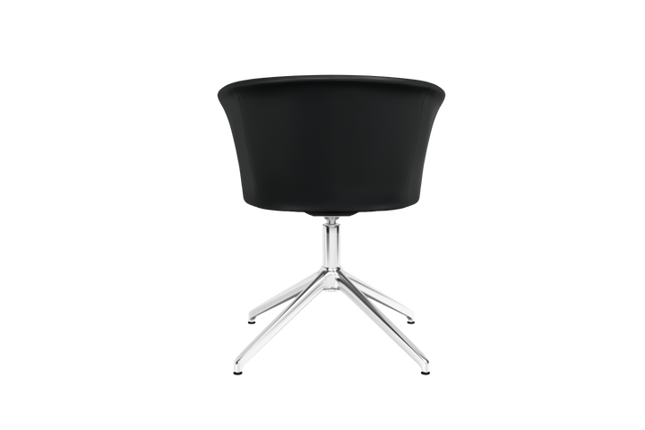 Kendo Black Leather Swivel Chair 4 Star Return Hem 20243 4