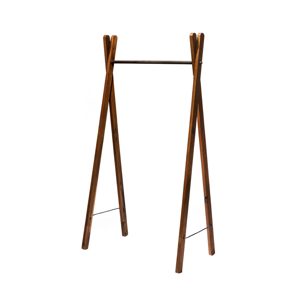 teak wood garment rack design by puebco 2