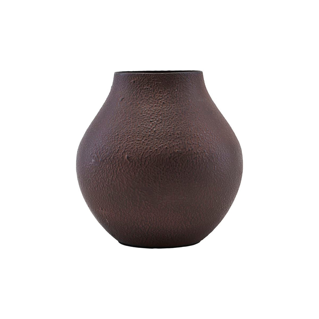 kojo burgundy brown vase by house doctor 205341211 1