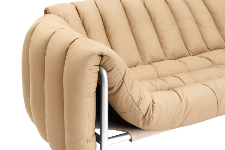 Puffy Sand Leather 2 5 Seater Sofa Hem 20724 15