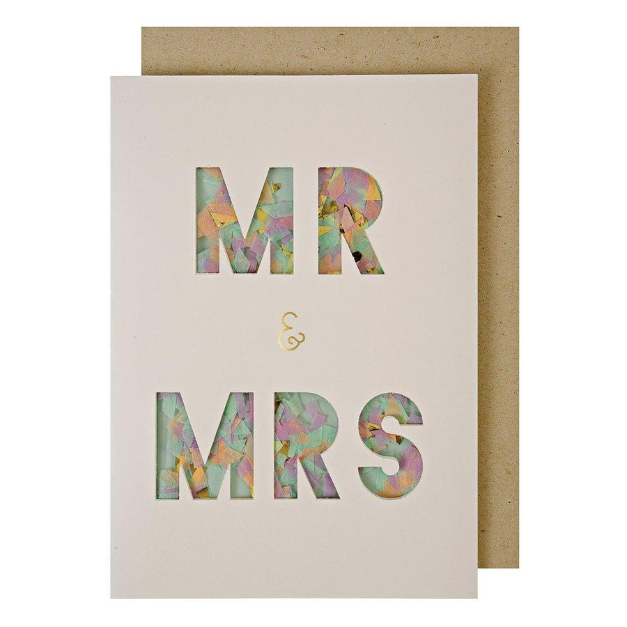 Mr Mrs Confetti Shaker Card By Meri Meri 1