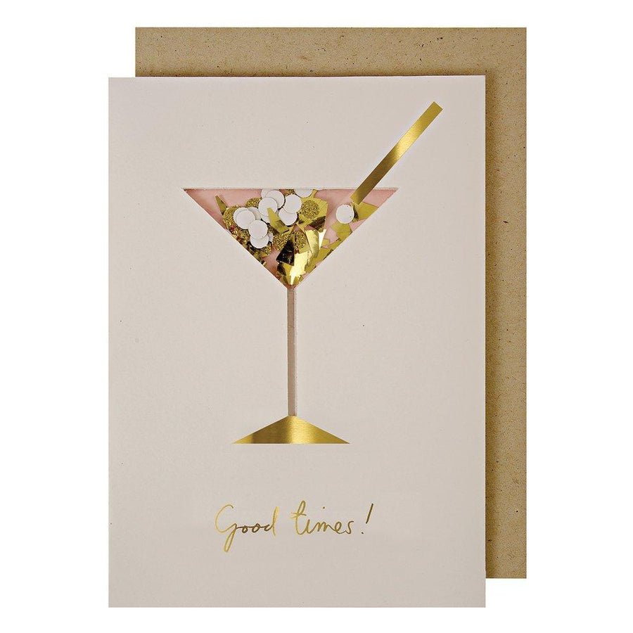 Cocktail Confetti Shaker Card By Meri Meri 1