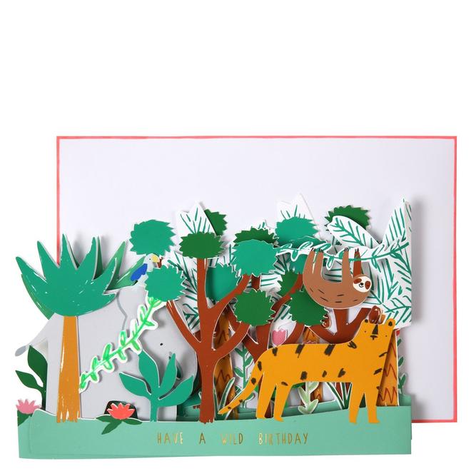 Have A Wild Birthday 3D Scene Card By Meri Meri 2