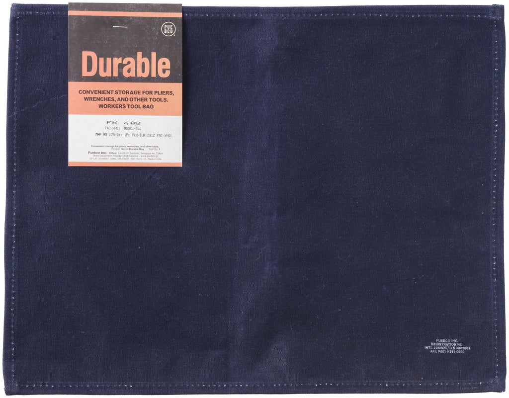 waxed cotton placemat navy blue design by puebco 1