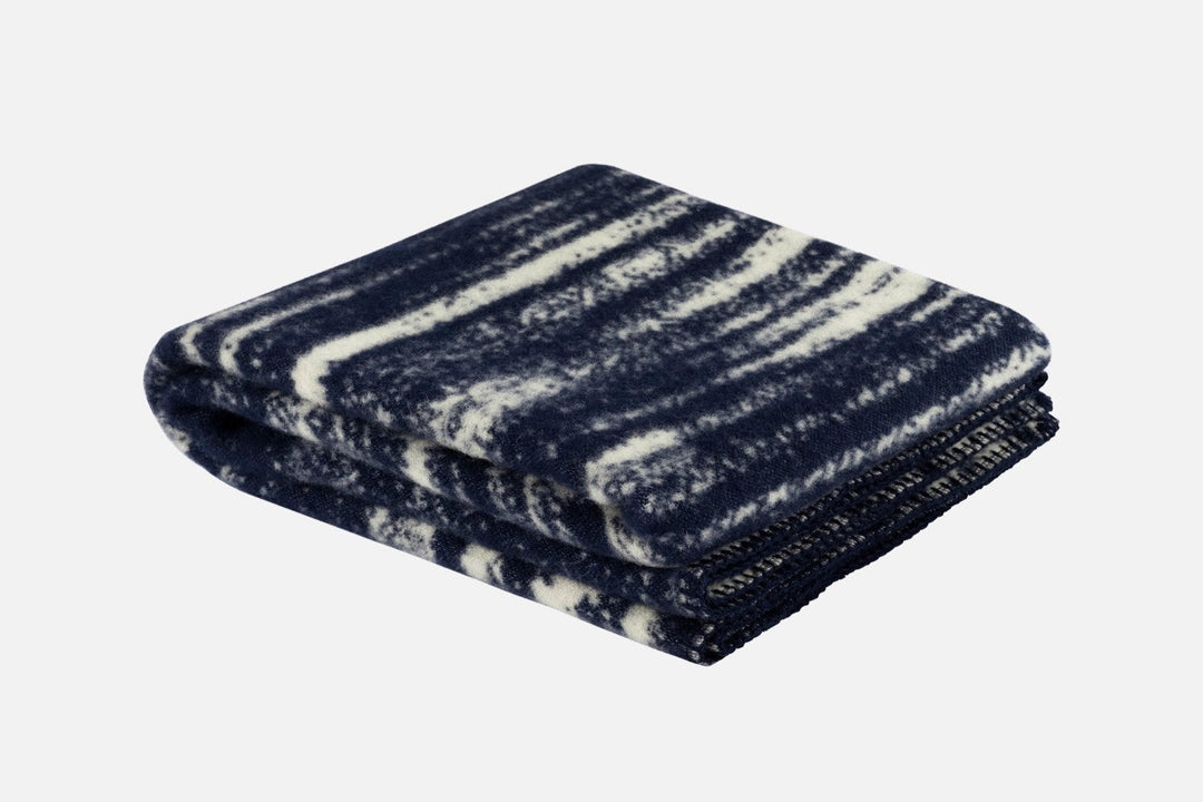 glitch pale lemon navy blue throw by hem 30512 1