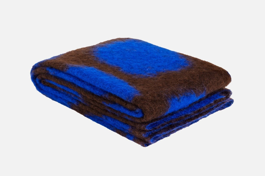 monster ultramarine blue brown spot throw by hem 30528 1