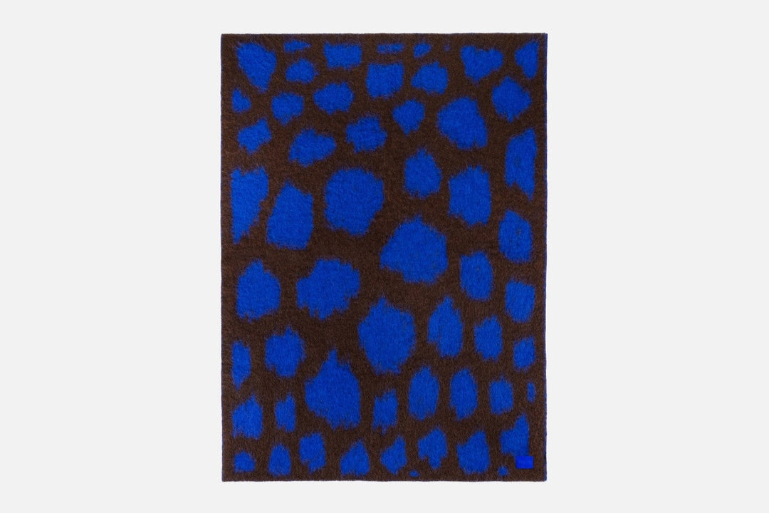 monster ultramarine blue brown spot throw by hem 30528 4