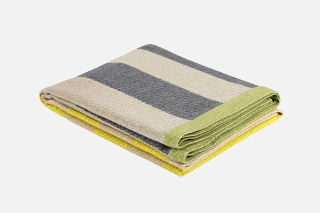 stripe yellow gray throw by hem 30542 1