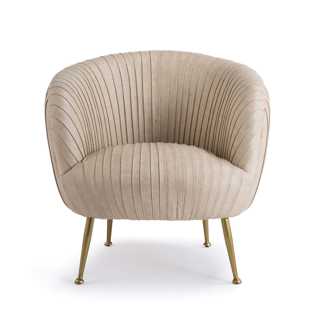 Beretta Leather Chair in Cappuccino design by Regina Andrew