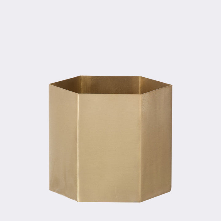 Hexagon Brass Pot by Ferm Living