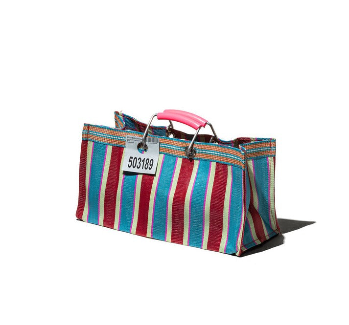 recycled plastic stripe bag wide by puebco 503394 2