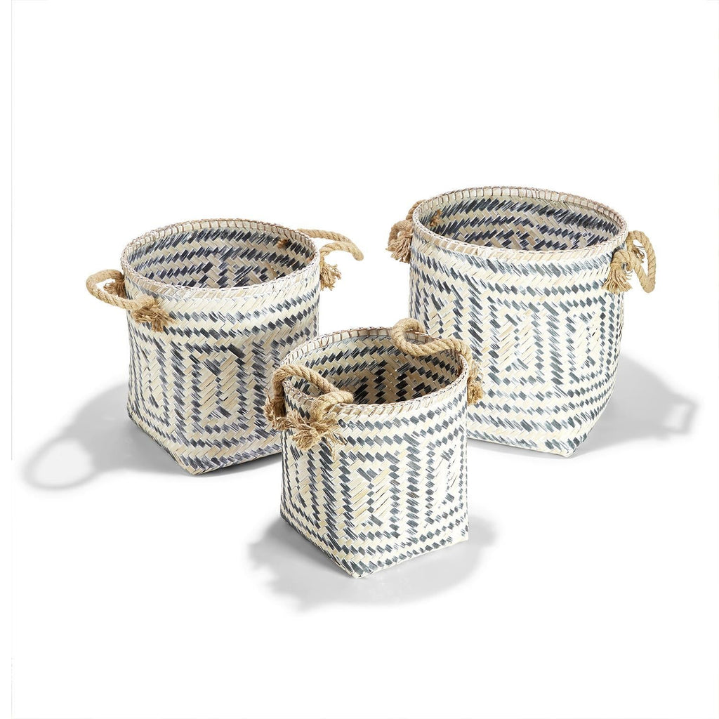 perivilos hand crafted baskets set of 3 1