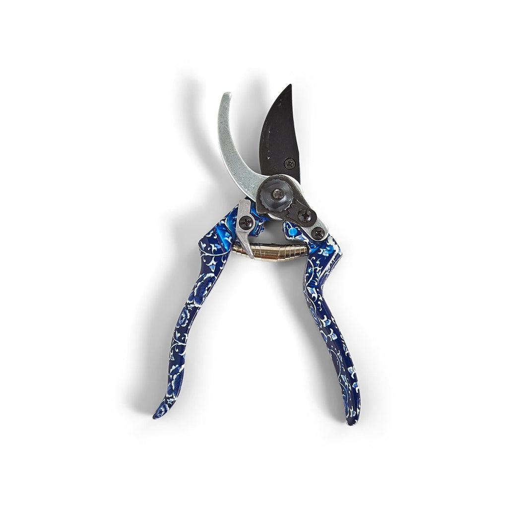 blue and white floral pattern secateurs 1