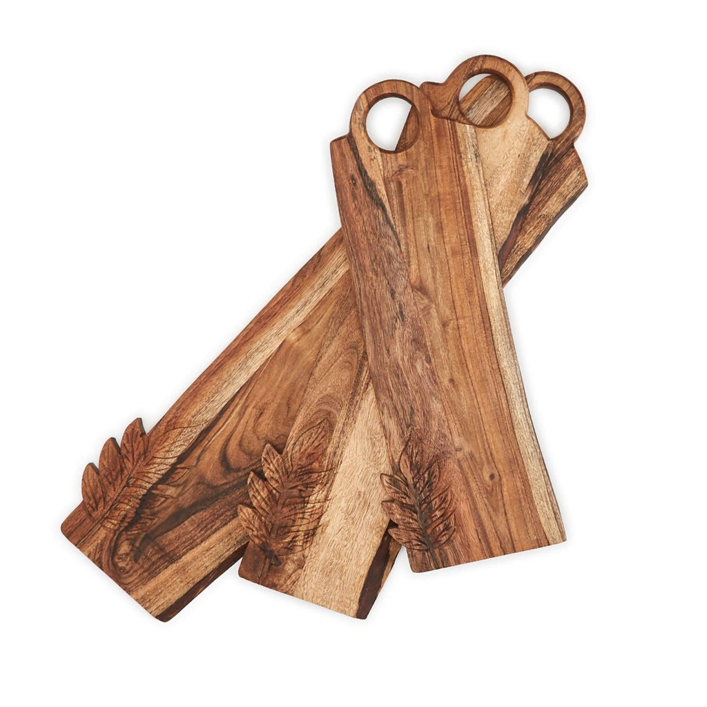 Charcuterie Serving Boards with Leaf Design - Set of 3