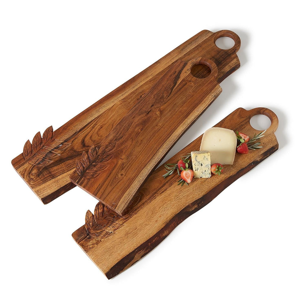 Charcuterie Serving Boards with Leaf Design - Set of 3