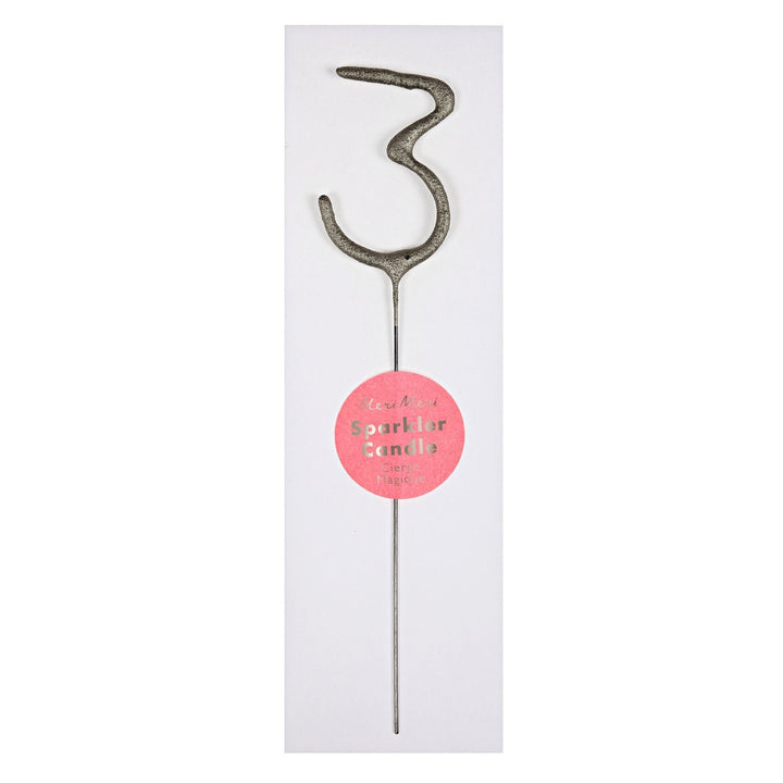 Silver Sparkler Numbers 0 To 9 Candles By Meri Meri 4
