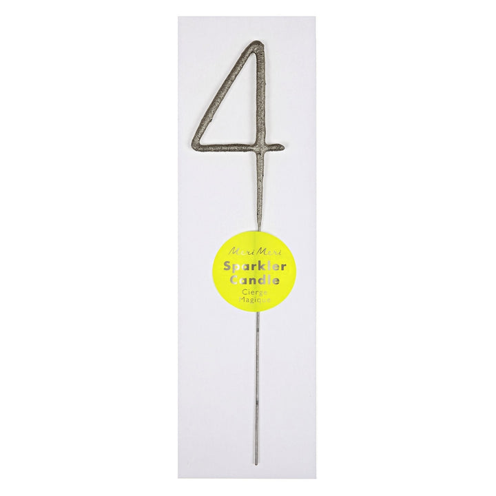Silver Sparkler Numbers 0 To 9 Candles By Meri Meri 5