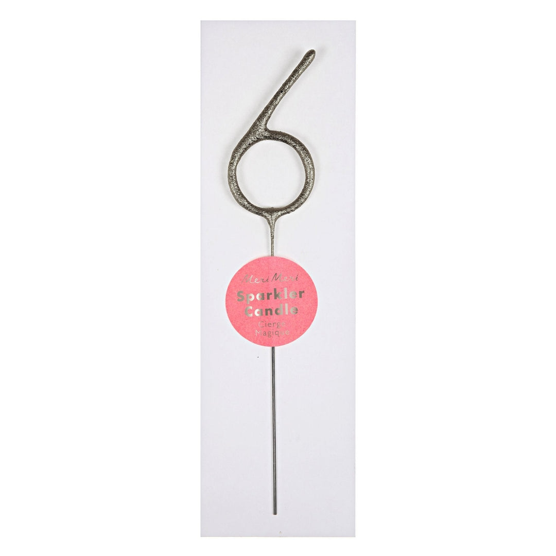 Silver Sparkler Numbers 0 To 9 Candles By Meri Meri 7