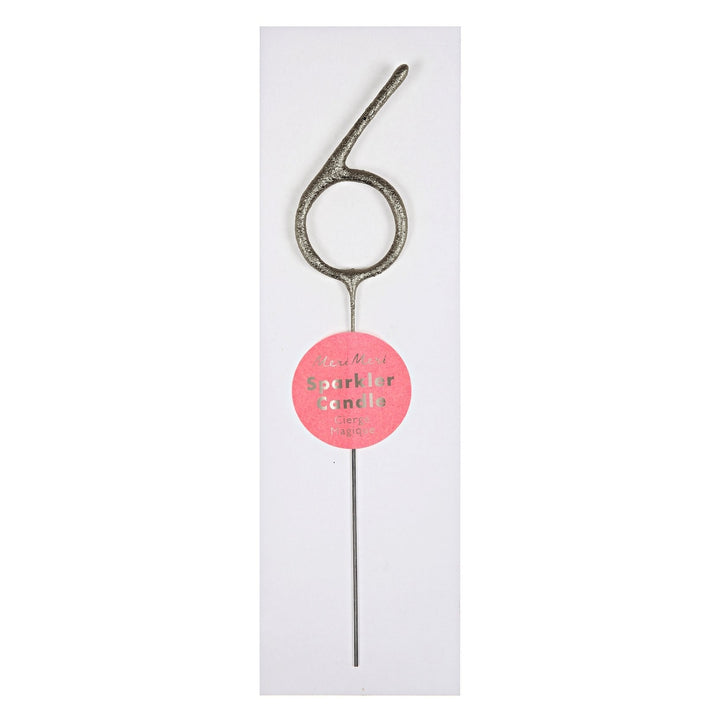 Silver Sparkler Numbers 0 To 9 Candles By Meri Meri 7