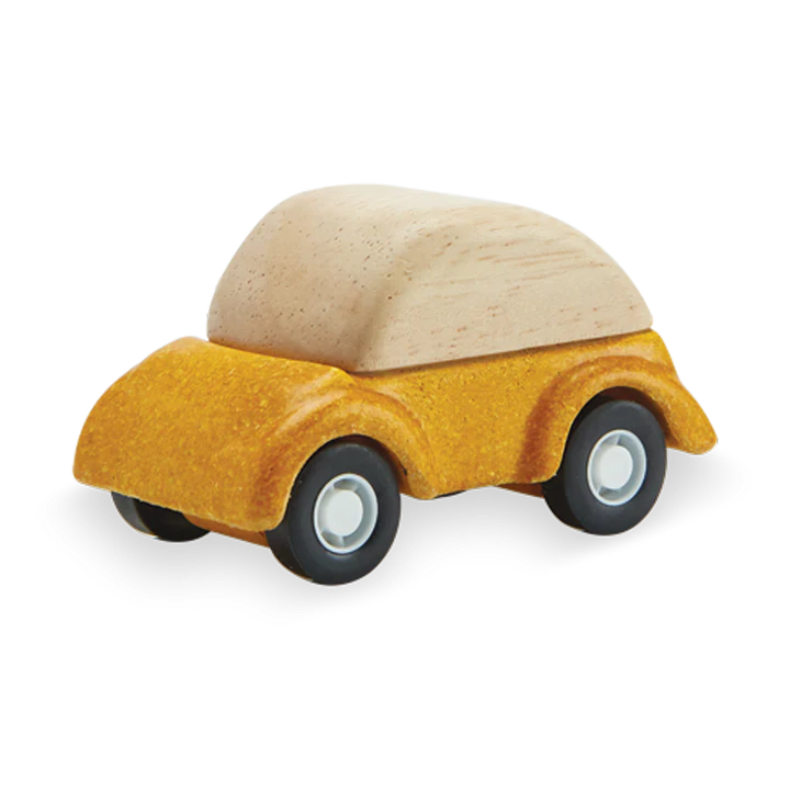 yellow car by plan toys pl 6282 1