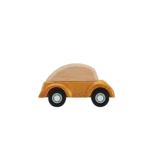 yellow car by plan toys pl 6282 2