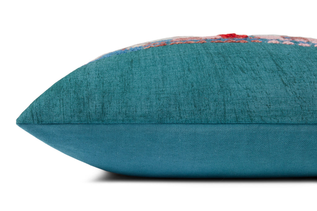 Handcrafted Teal / Multi Pillow Alternate Image 1