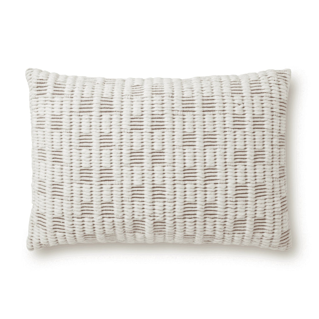 Hand Woven Ivory / Coffee Pillow Flatshot Image 1