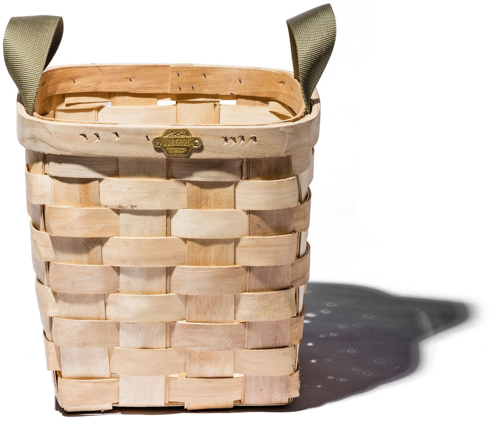 wooden basket natural square design by puebco 1