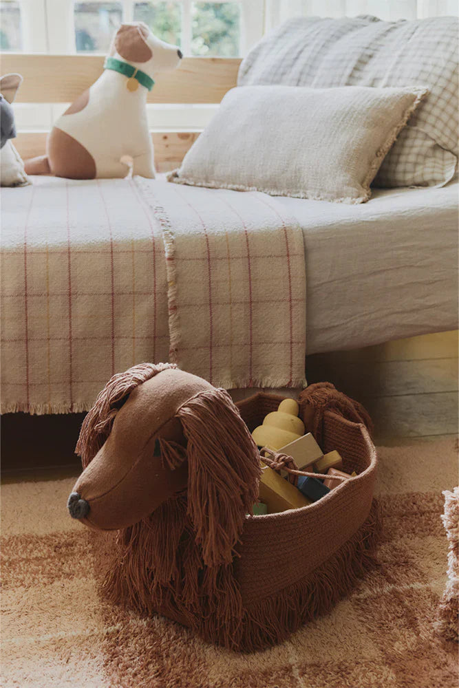 Handloom Kid Bed Throw Tartan Lorena Canals Blk Hl Tar Bs 10