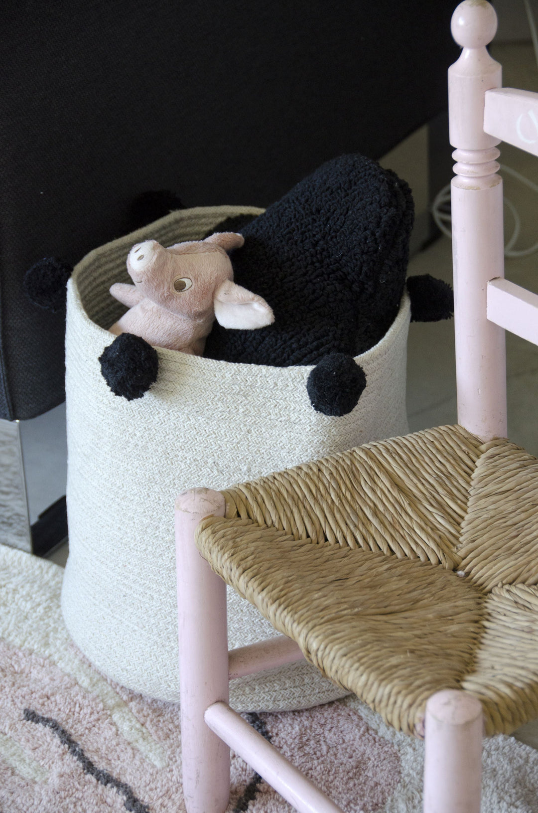 Bubbly Basket in Natural & Black design by Lorena Canals