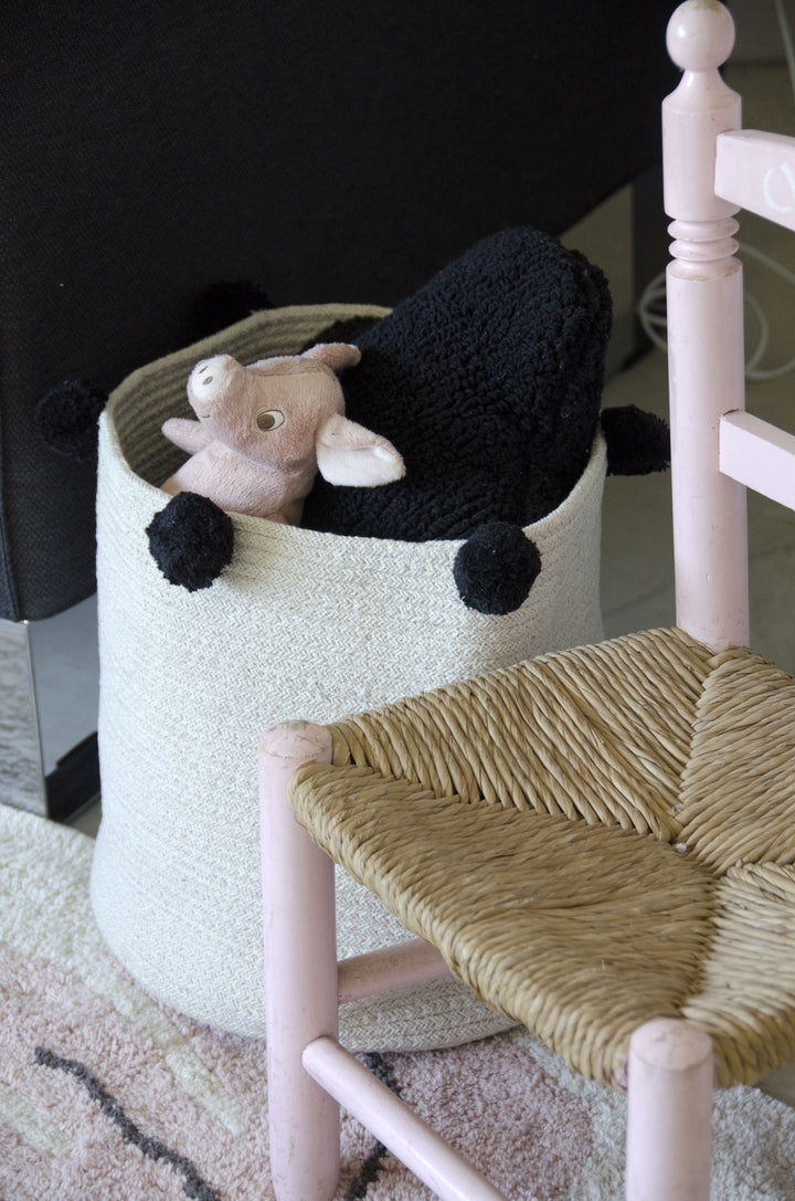 Bubbly Basket in Natural & Black design by Lorena Canals