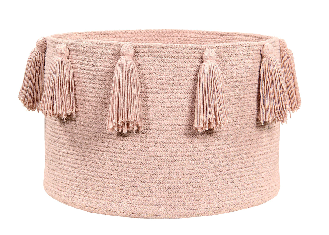 Tassels Basket in Vintage Nude design by Lorena Canals