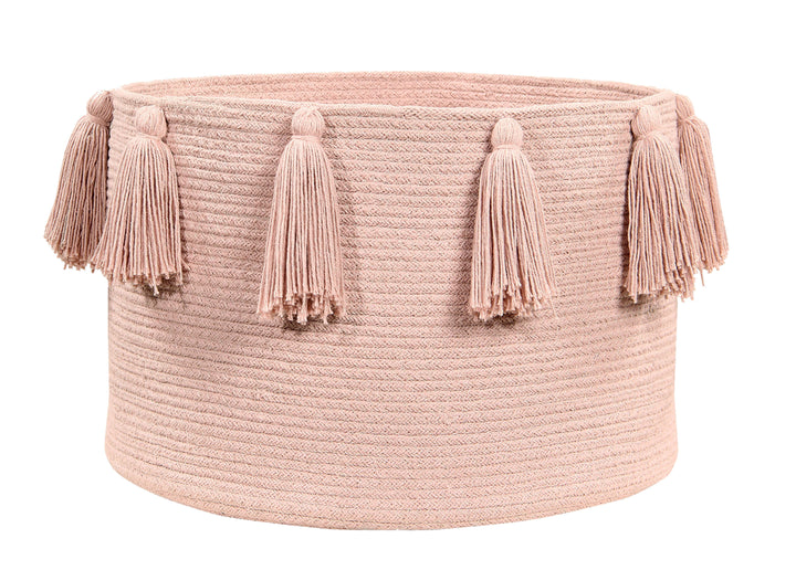 Tassels Basket in Vintage Nude design by Lorena Canals