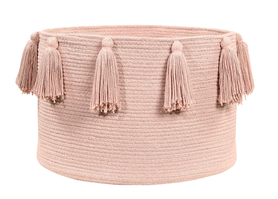 Tassels Basket in Vintage Nude design by Lorena Canals